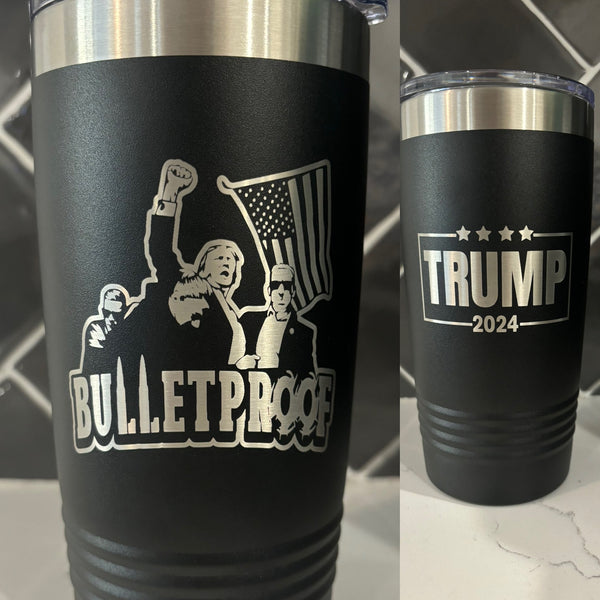 Trump MAGA bulletproof failed assassination attempt tumbler FJB