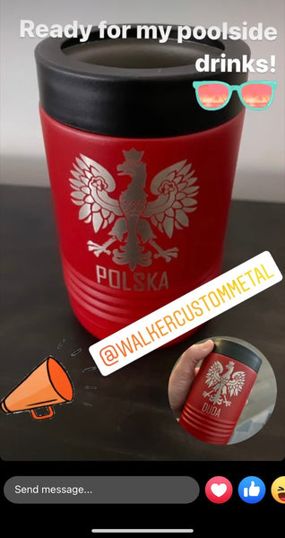 Polish Heritage Beverage Holder, bottles or cans